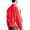 l-adam Colour-block leather biker jacket