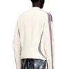 l-adam Colour-block leather biker jacket