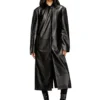 l-ancelot Long padded leather coat