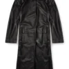 l-ancelot Long padded leather coat
