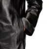 l-ancelot Long padded leather coat