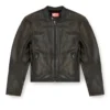 l-aross Distressed leather biker jacket