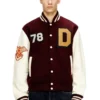 l-arry-cp Varsity jacket in wool and leather
