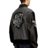 l-arry-cp Varsity jacket in wool and leather
