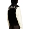 l-arry-wrd Bomber jacket in wool blend and leather
