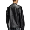 l-carver Leather biker jacket with embossed logo