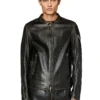 l-cobbe Biker jacket in wrinkled leather