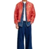 l-difordi-20th Leather bomber jacket with Diesel logo
