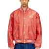 l-difordi-20th Leather bomber jacket with Diesel logo