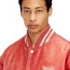 l-difordi-20th Leather bomber jacket with Diesel logo