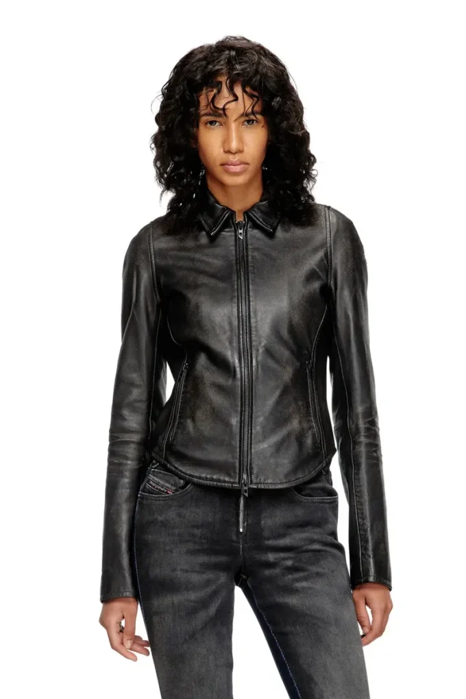 l-egrad Distressed leather jacket