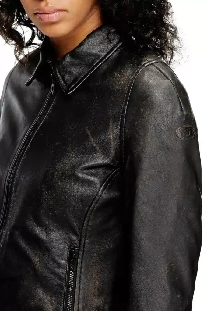 l-egrad Distressed leather jacket