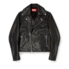 l-eo-wrd Biker jacket in waxed leather