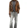 l-eon Biker jacket in treated leather