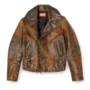 l-eon Biker jacket in treated leather