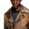 l-eon Biker jacket in treated leather