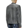 l-evert-a Treated leather biker jacket with faded logo l-evert-a Treated leather biker jacket with faded logo