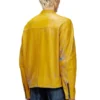 l-evert-a Treated leather biker jacket with faded logo
