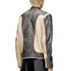 l-evert Trompe l’oeil-effect leather biker jacket