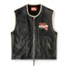 l-flying-20th Leather vest with embroidered patches