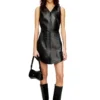 l-ilith Short zipped leather dress