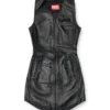 l-ilith Short zipped leather dress