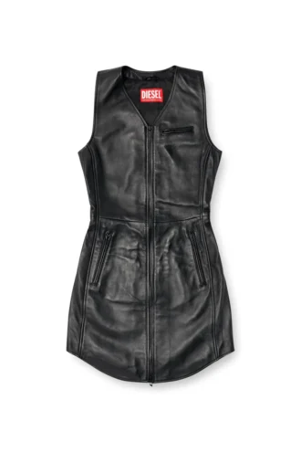 l-ilith Short zipped leather dress