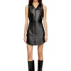l-ilith Short zipped leather dress