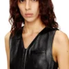 l-ilith Short zipped leather dress