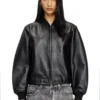 l-ilyan Leather bomber jacket