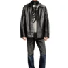 l-jess Padded leather jacket