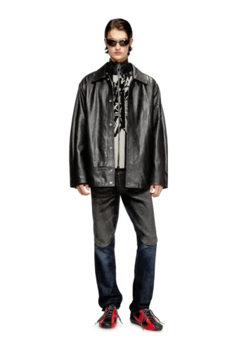 l-jess Padded leather jacket