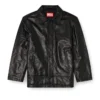 l-jess Padded leather jacket