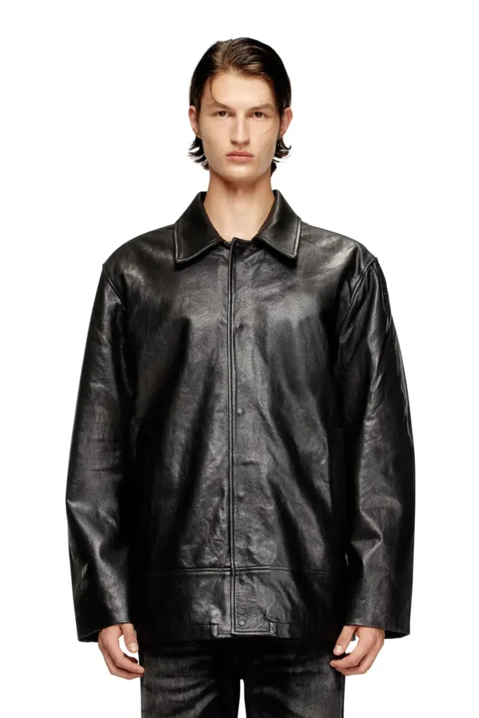 l-jess Padded leather jacket