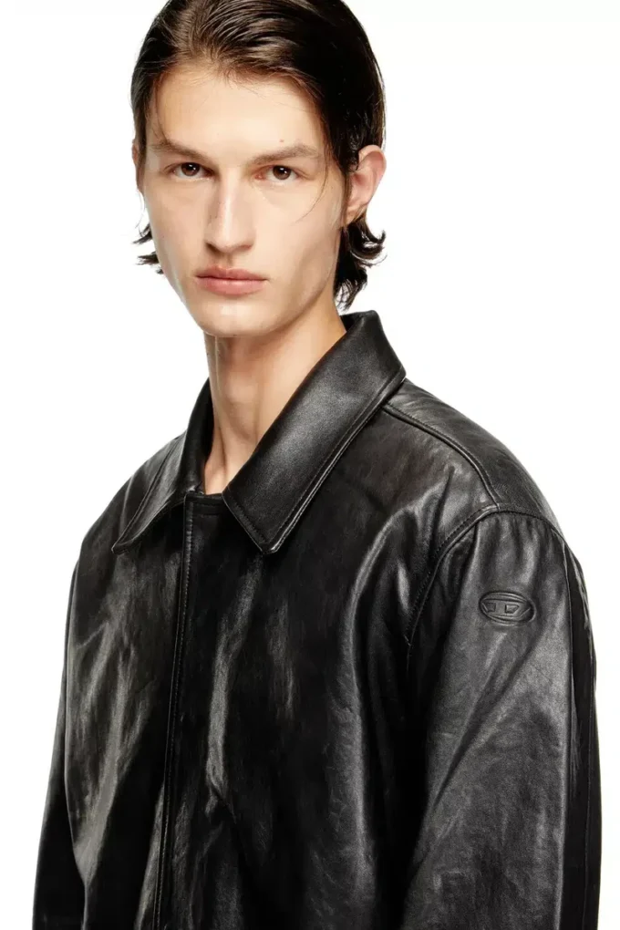 l-jess Padded leather jacket