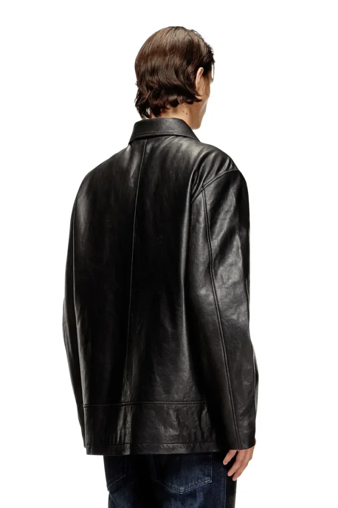 l-jess Padded leather jacket