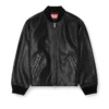 l-khat Waxed-leather bomber jacket
