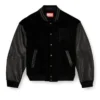 l-nyman Varsity bomber jacket in cotton and leather l-nyman Varsity bomber jacket in cotton and leather