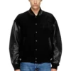 l-nyman Varsity bomber jacket in cotton and leather l-nyman Varsity bomber jacket in cotton and leather