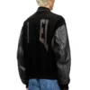 l-nyman Varsity bomber jacket in cotton and leather l-nyman Varsity bomber jacket in cotton and leather