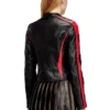 l-ovable Biker jacket in colour-block leather