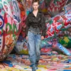 l-oys Belted jacket in boiled leather