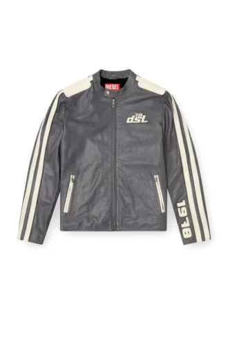 l-pop Biker jacket in perforated leather
