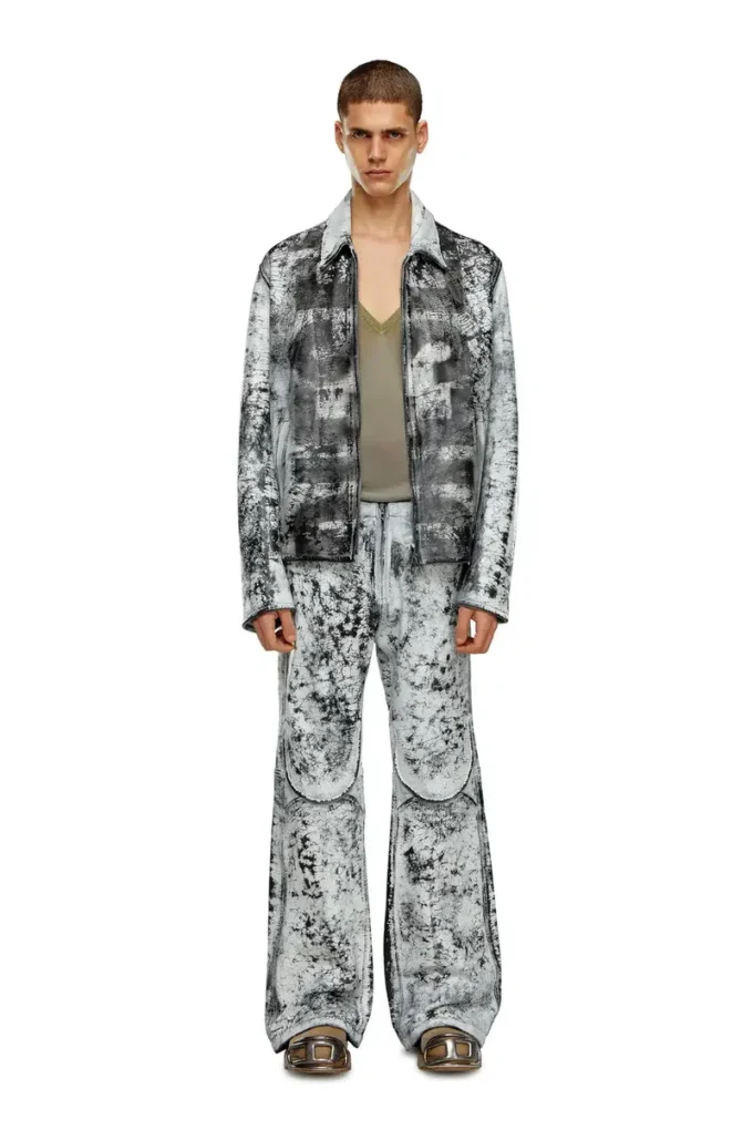 l-pylon-a Blouson jacket in treated leather