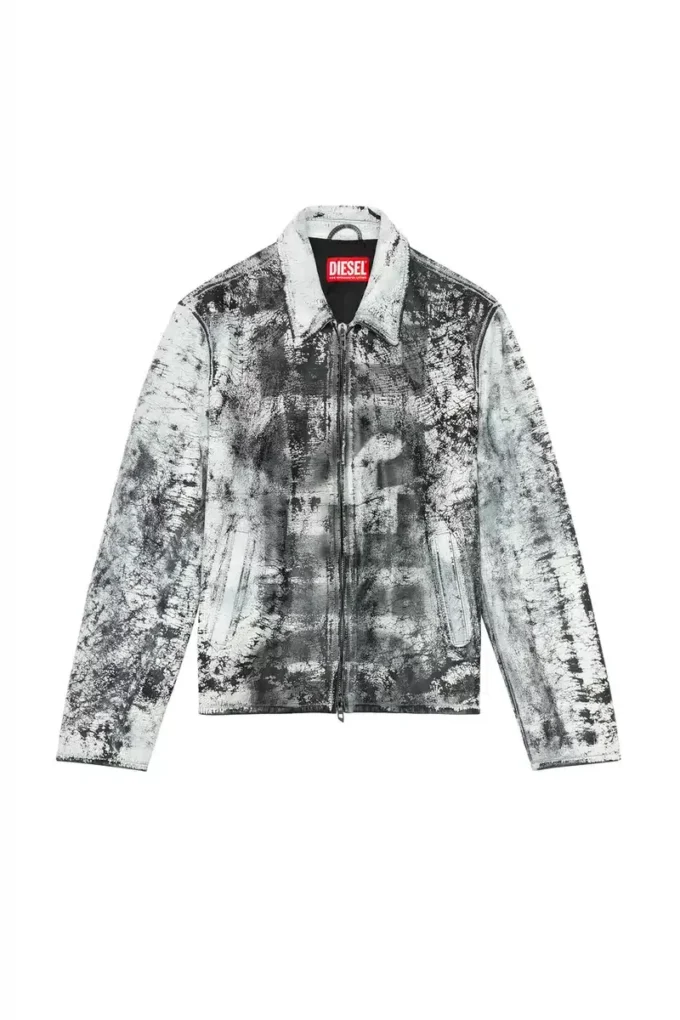 l-pylon-a Blouson jacket in treated leather