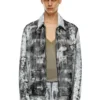 l-pylon-a Blouson jacket in treated leather