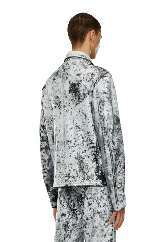 l-pylon-a Blouson jacket in treated leather