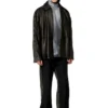 l-stoller Hybrid denim and leather jacket