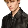 l-stoller Hybrid denim and leather jacket