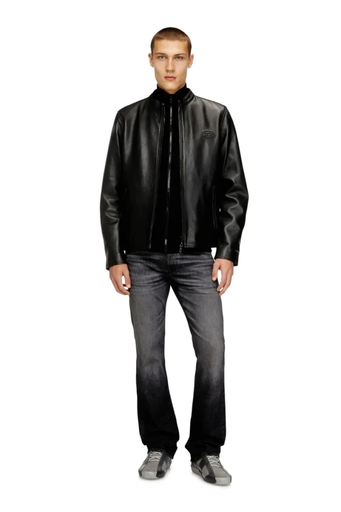l-tad-wrd Biker jacket in waxed leather